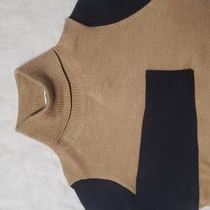 French Connection Color Block Knit Turtleneck Sweater | Women's M | NEW W/ TAGS